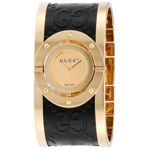 gold gucci bangle watch|More.